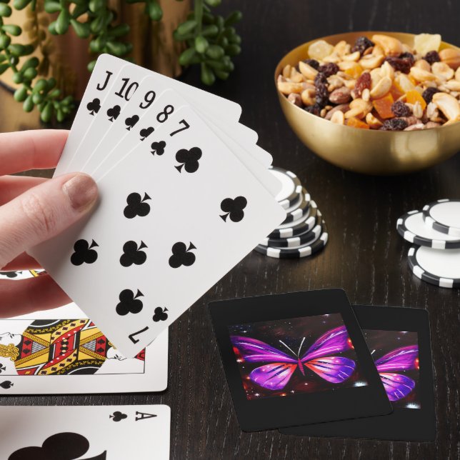 Celestial Butterfly Galaxy Poker Spelande Casinokort (På plats)