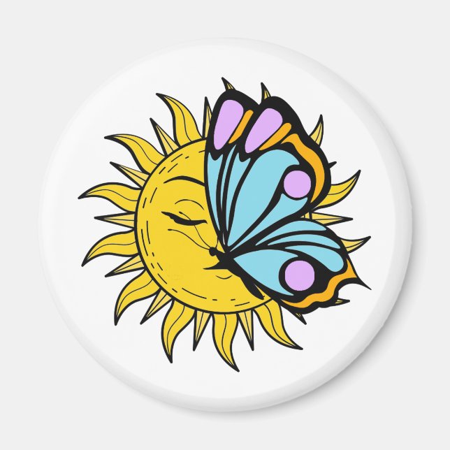Celestial Butterfly Sol Magnet (Framsidan)