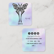 Celestial Butterfly Tattoo Salon Holographic