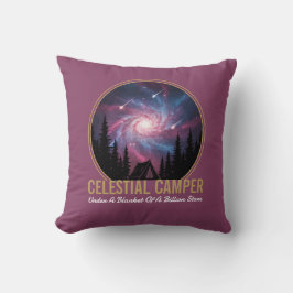 Celestial Camper Galaxy Night Scene Kudde