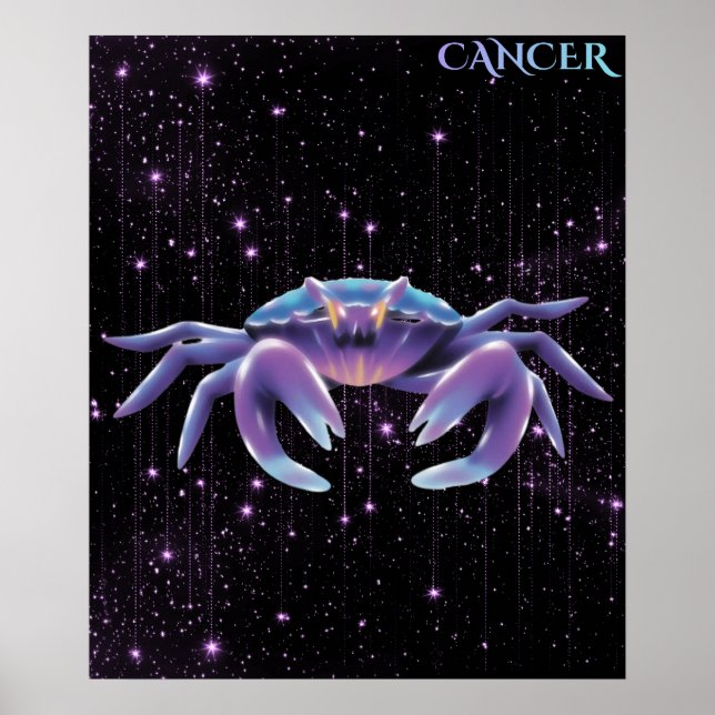 Celestial Cancer – Astrologi Konst Poster (Framsidan)