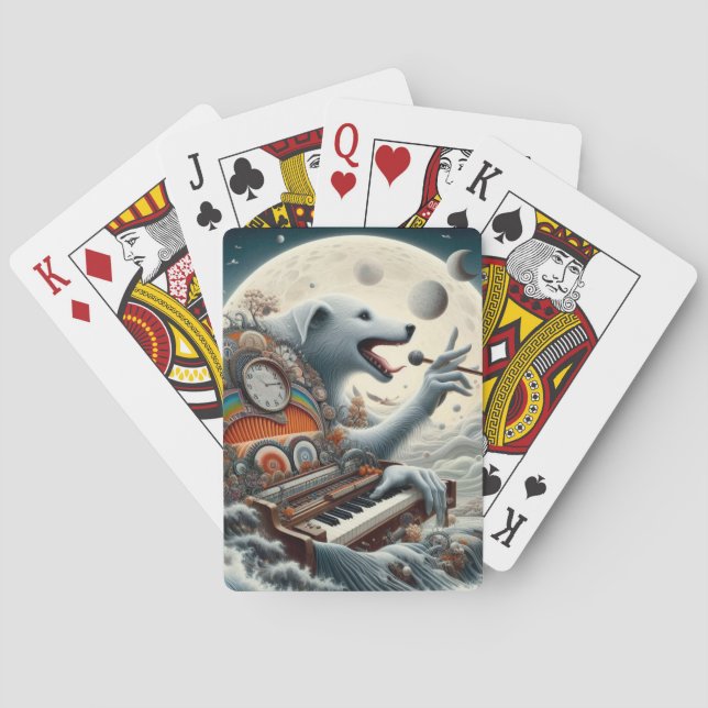 Celestial Canis Pianist Casinokort (Baksidan)