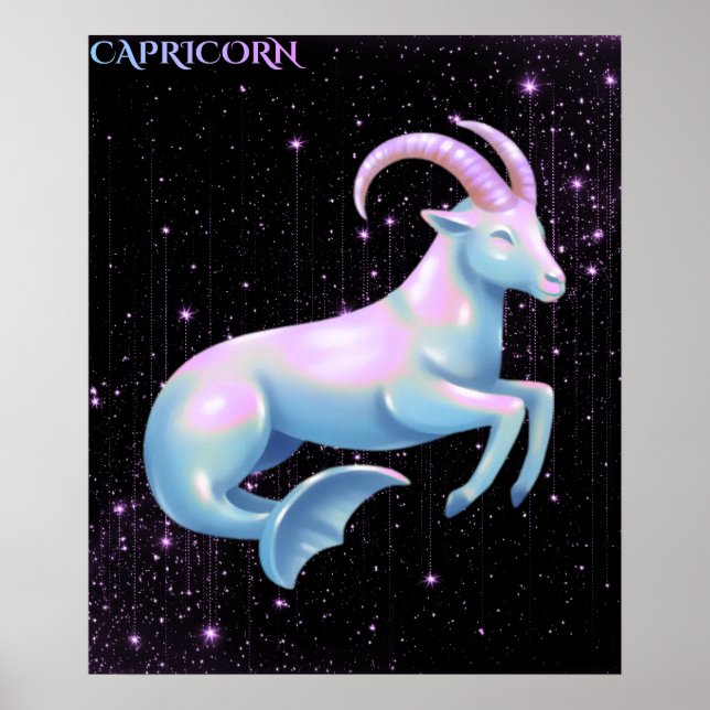 Celestial Capricorn – Astrology Art Poster (Framsidan)