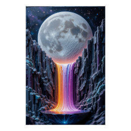 Celestial Cascade Sculpture Perfect Poster
