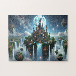 Celestial Castle Floating Island Cascade Waterfall Pussel