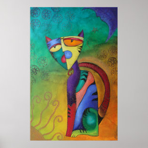 Celestial Cat Poster