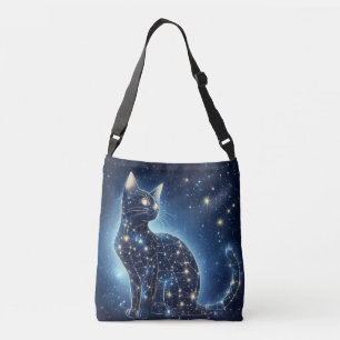 Celestial Cat Tote Bag - Mystical Starry Kattdjur Axelväska