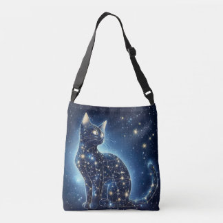 Celestial Cat Tote Bag - Mystical Starry Kattdjur Axelväska