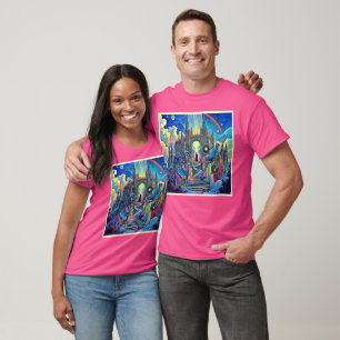 Celestial Cathedral Cityscape T Shirt