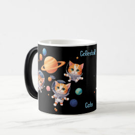 Celestial Cats Morphing Mug – Astronautkatter Blan Magisk Mugg