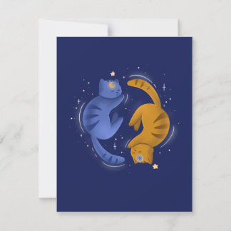 Celestial Cats Notekort Tack Kort