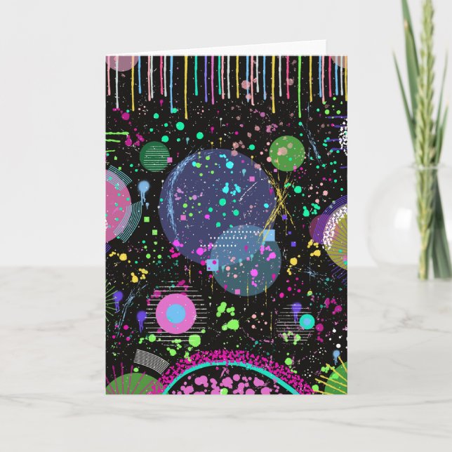 Celestial Celebrations: Maximalist Abstract Art  Kort (Framsida)