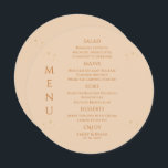 Celestial Champagne Guld Sol Måne Stars Bröllop Meny<br><div class="desc">Corten Celestial Champagne Guld Sol Måne Stars Space Bröllop Menu Cards har enkla guld-stjärnor på en champagnebakgrund med dina menydetaljer i mitten i det moderna kalligrafiskriptet för guld. Anpassa genom att redigera texten i textrutorna. Designad av ©2024 Evco Studio www.zazzle.com/store/evcostudio</div>