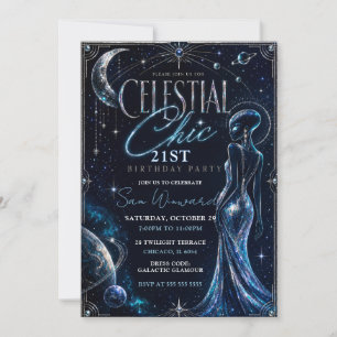 Celestial Chic 21-årsfest Inbjudningar