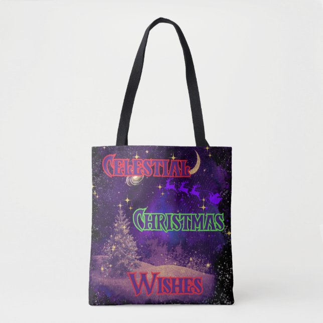 Celestial Christmas Tote Bag Tygkasse (Framsida)