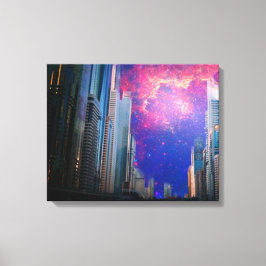 "Celestial City Himlar" Canvas Art Skriv ut