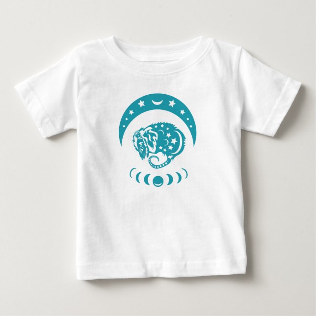 Celestial Clater Måne Possum Whimsiature T Shirt (Framsida)