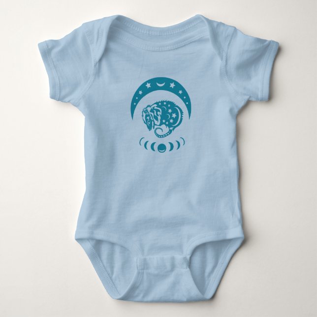 Celestial Clater Måne Possum Whimsiature T Shirt (Framsida)