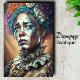 Celestial Clown Decoupage