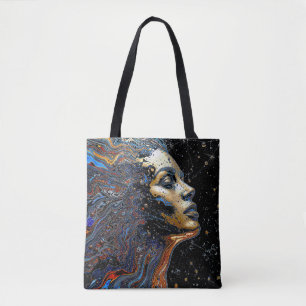 "Celestial Cognition" – En Surreal Porträtt Tygkasse