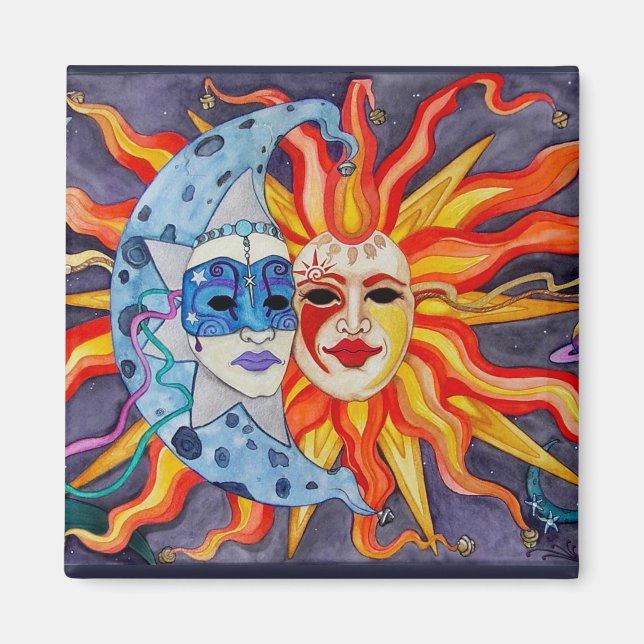 Celestial Comedy och Tragedy Magnet (Framsidan)