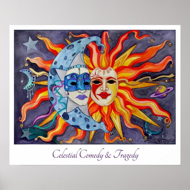 Celestial Comedy och Tragedy Poster (Framsidan)