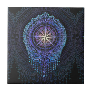 Celestial Compass Mandala Kakelplatta