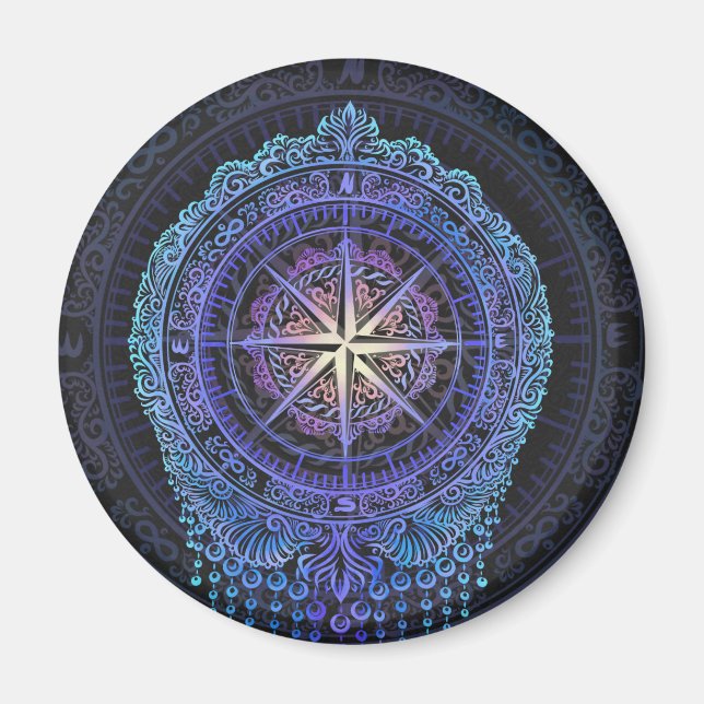 Celestial Compass Mandala Magnet (Framsidan)