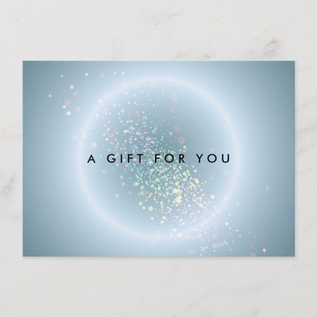 Celestial Confetti Glow Blue Gift Certificate (Framsida)