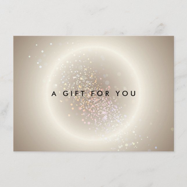 Celestial Confetti Glow Guld gift-certifikat (Framsida)