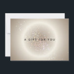 Celestial Confetti Glow Guld gift-certifikat<br><div class="desc">Koordinerar 1201.00 till Celestial Confetti Glow Guld-visitkortsmallen. En vacker,  tydlig design är eterisk och unik. Den här presentcertifikatmallen är underbar för boutiques,  salon,  makeup artists m.fl. © 1201AM-KREATIV</div>