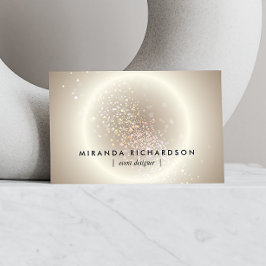 Celestial Confetti Glow Guld Visitkort