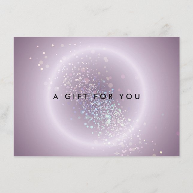 Celestial Confetti Glow Lila Gift-certifikat (Framsida)