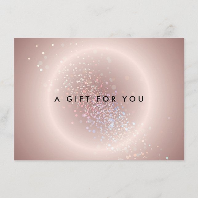 Celestial Confetti Glow Rosa Gift-certifikat (Framsida)
