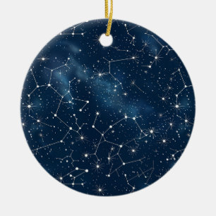 Celestial Constellation - Stjärnighet (4) Julgransprydnad Keramik