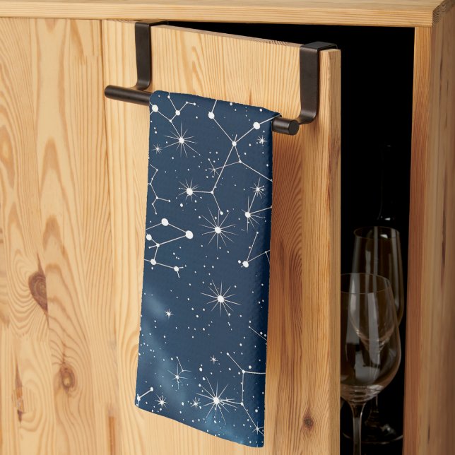 Celestial Constellation - Stjärnighet (4) Kökshandduk (Thirds Fold)