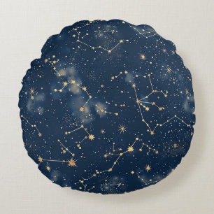 Celestial Constellation - Stjärnighet (5) Rund Kudde