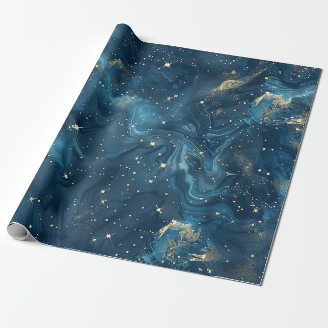 Celestial Constellation - Stjärnighet (8) Presentpapper (Utrullad)