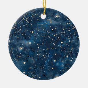 Celestial Constellation - Stjärnnatt (6) Julgransprydnad Keramik