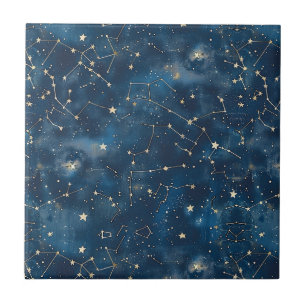 Celestial Constellation - Stjärnnatt (6) Kakelplatta