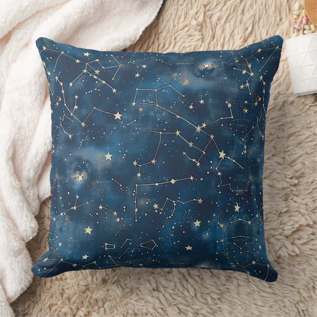 Celestial Constellation - Stjärnnatt (6) Kudde (Filt)