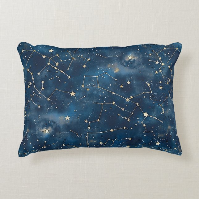Celestial Constellation - Stjärnnatt (6) Prydnadskudde (Framsidan)