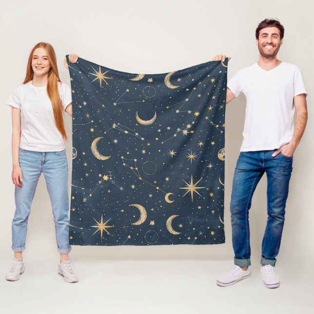 Celestial Constellation - Stjärnnatten (1) Fleecefilt (På plats)