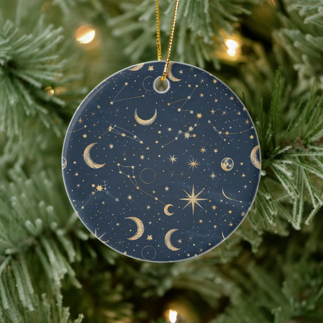 Celestial Constellation - Stjärnnatten (1) Julgransprydnad Keramik (Träd)