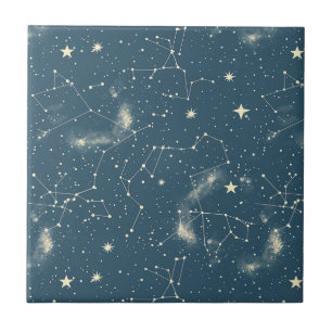 Celestial Constellation - Stjärnnatten (2) Kakelplatta