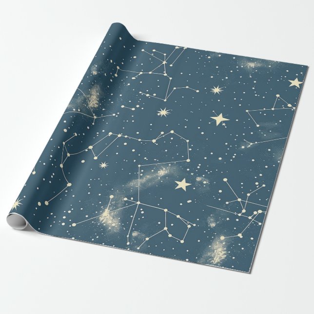 Celestial Constellation - Stjärnnatten (2) Presentpapper (Utrullad)