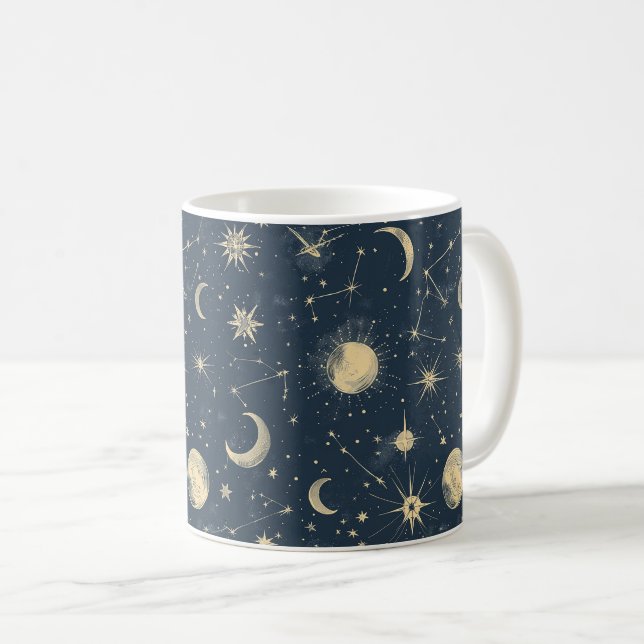 Celestial Constellation - Stjärnnatten (3) Kaffemugg (Framsida höger)