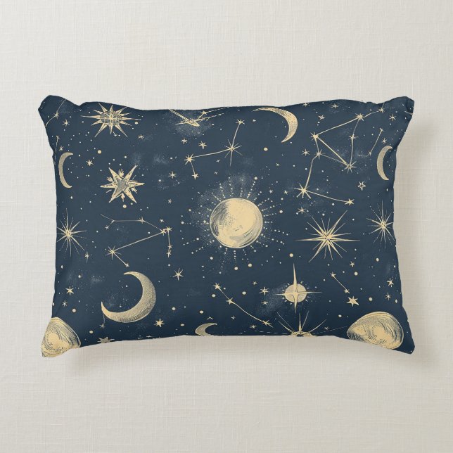 Celestial Constellation - Stjärnnatten (3) Prydnadskudde (Framsidan)