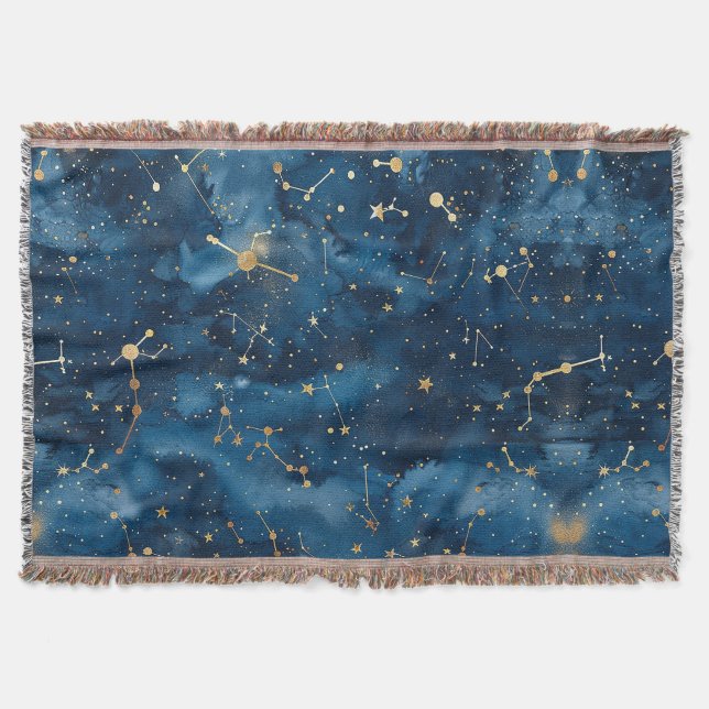 Celestial Constellation - Stjärnnatten (7) Filt (Framsidan)