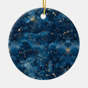Celestial Constellation - Stjärnnatten (7) Julgransprydnad Keramik
